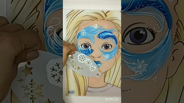 аквагрим снежные рыбки #shorts