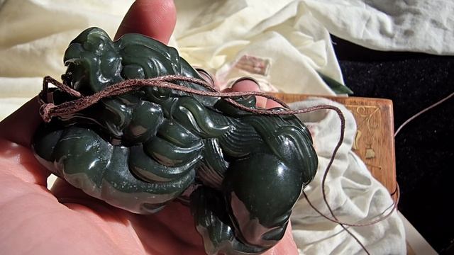 нефрит _Дракон ПиЯо Златник с монетой 玉器 (Пи Сю / pi xiu)  _Удача и Процветание_