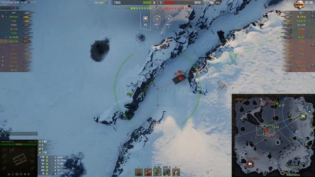 Мир танков. WOT. Бой на арте G.W. E 100. Набил 6.4 К урона
