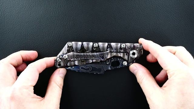 Strider MSC All Cobalt Damascus SMF Sharkfin 01