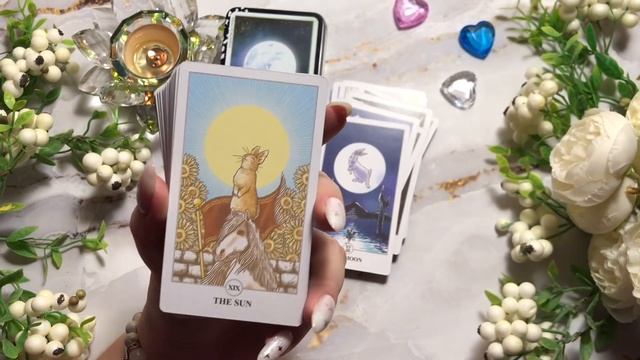 Lunalapin tarot deck  Таро Лунного Кролика с Алиэкспресс в жестяном боксе с голографическим срезом