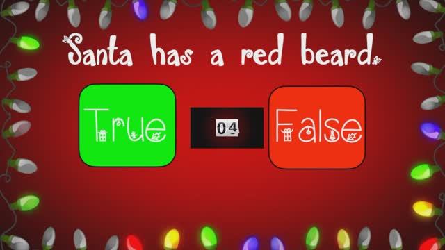 Little Dreamers Education Christmas True or False quiz