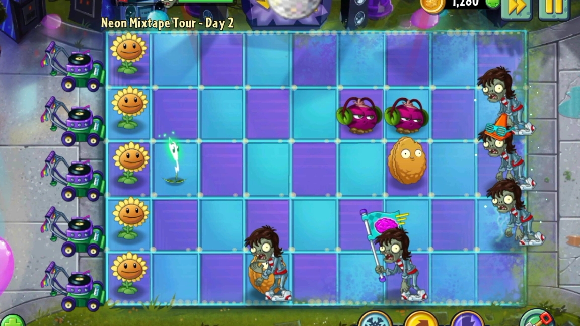День 2 Неоновый Микстейп Тур ( Neon Mixtape Tour)  Plants vs. Zombies 2
