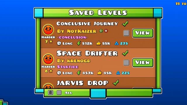 топ 3 моих любимых уровней в geometry dash 
( думаю вам понравится )