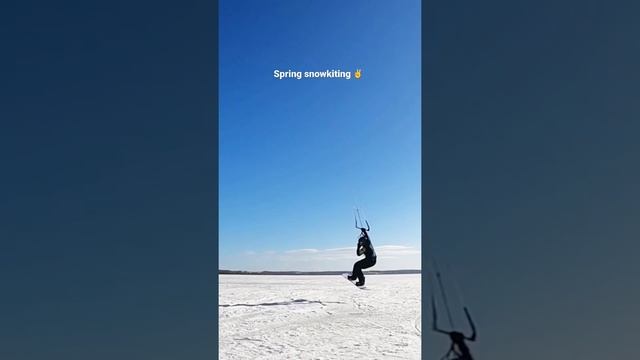 Весенний сноукайтинг  The spring is coming #snowkite #сноукайтинг #kiteboarding