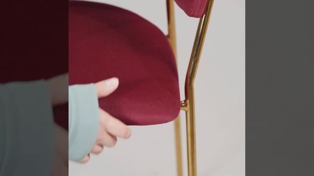 Стул Woodville Kamelia 1 wine red, ножки gold