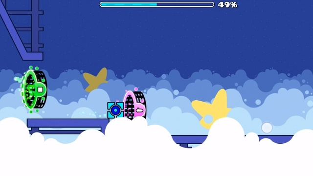 Прошёл уровень starlight в geometry Dash