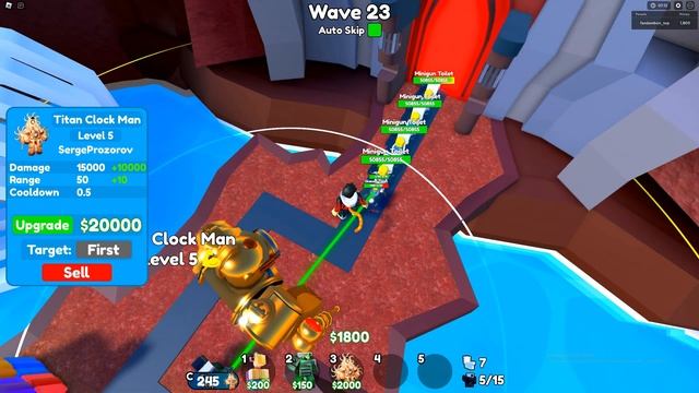 Обзор НОВОГО TITAN CLOCK MAN!!! #roblox #toilettowerdefense #trend #clocktower #роблокс