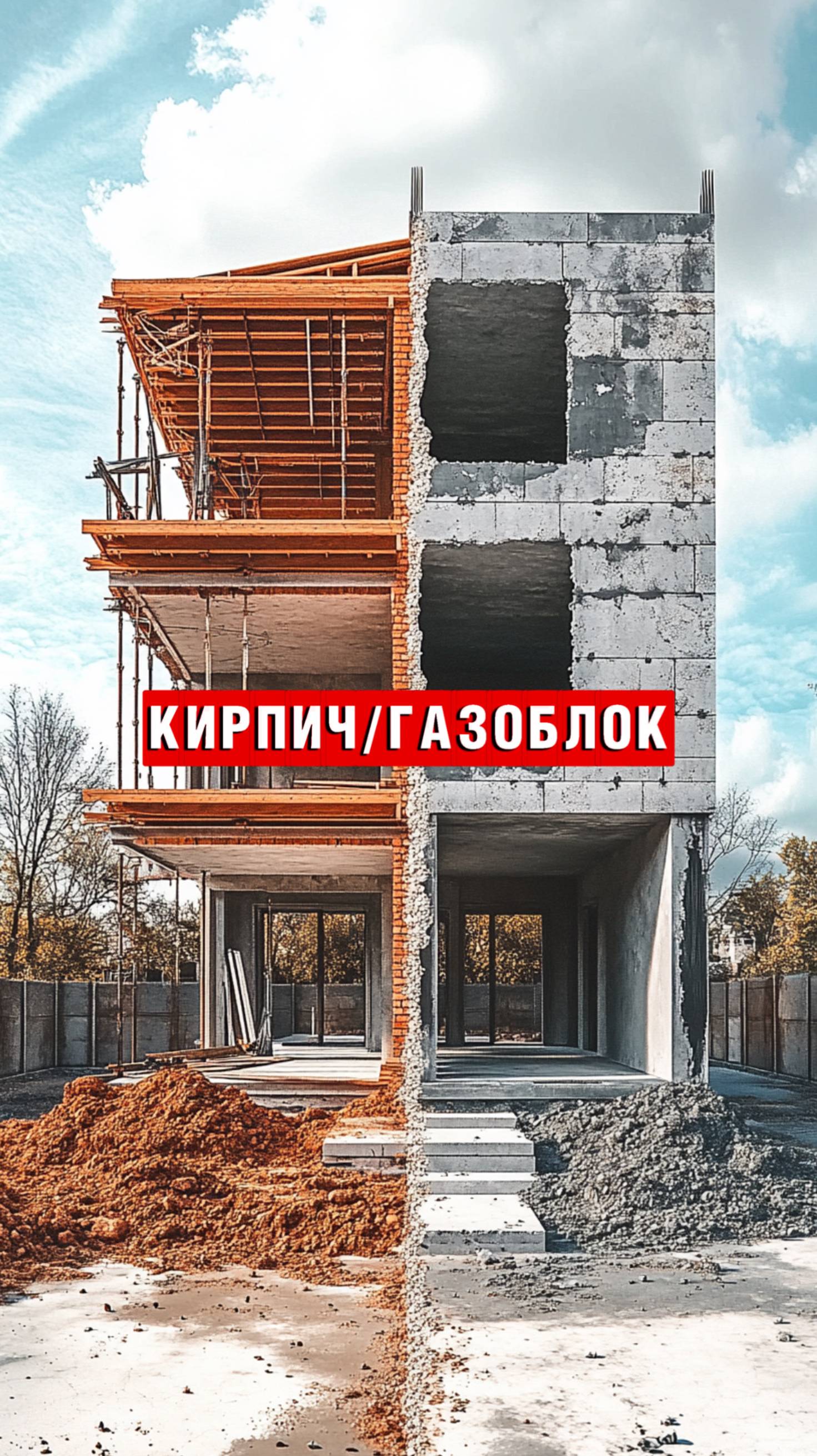 ▎Выбор между газоблоком и кирпичом для строительства дома