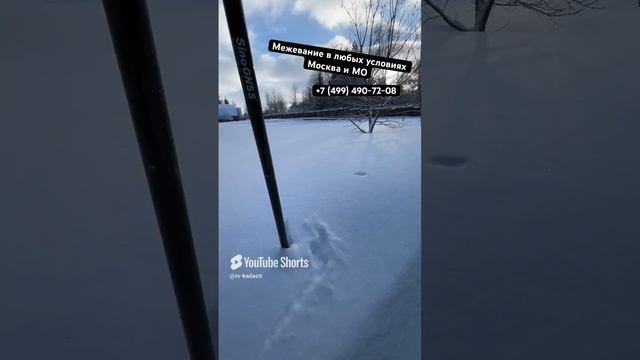 Межевание земельного участка в Москве зимой. Кадастровый инженер. Установление границ #shorts