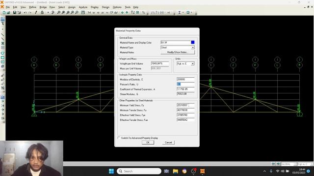 Permodelan rangka atap/kuda-kuda ,material baja.Menggunakan Aplikasi SAP 2000 Metode GRID ONLY