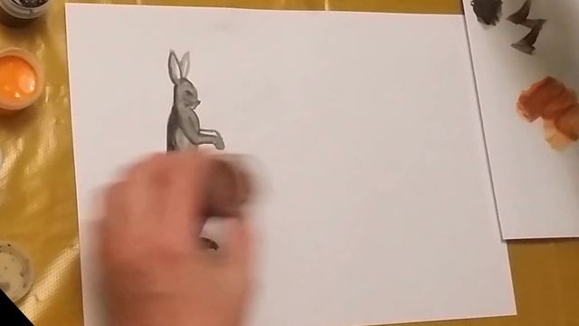 How to draw a bunny and a fox, draw animals
