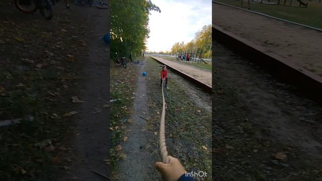 Лев 7 лет. Тамбов. 2024 г. Канат. Тренировка с папой.