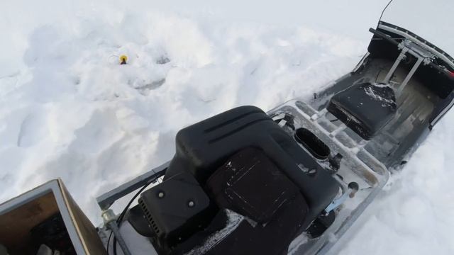 Мотобуксировщик Ураган Сибирь 500 по снегу и наледи