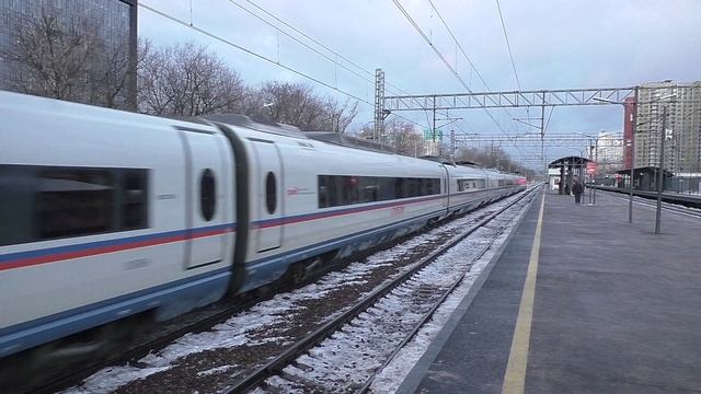 Электропоезд ЭВС1-16 "Сапсан" (ТЧ-10) высокоскоростной поезд №751А Санкт-Петербург - Москва.
