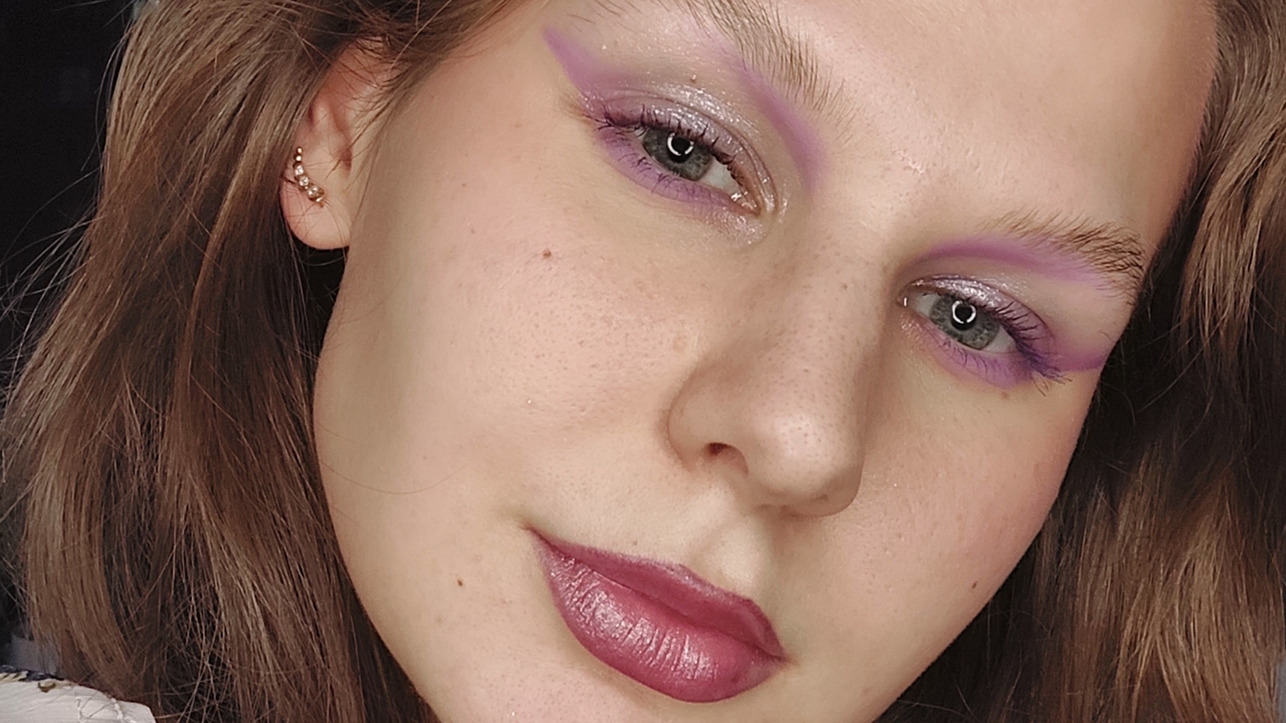 New Year's makeup based on Agutin's song 🟣🔮