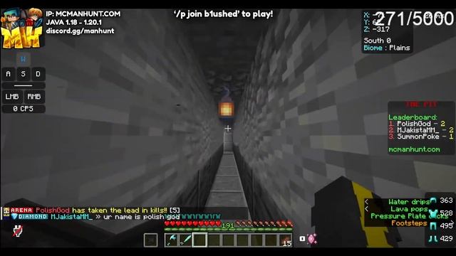 PLAYING MC MANHUNT WITH VIEWERS!!!
