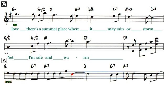 A Summer Place ( The theme from ) - B.T ( _saxophone_ Eb ) Melody & Solo ( 360 X 640 )