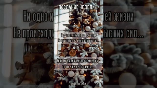 С наступающим новым годом.../ Послание недели...