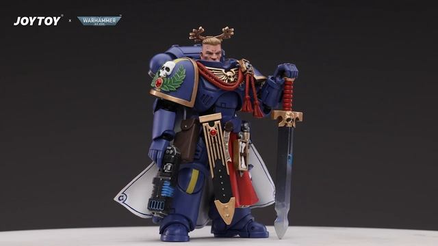 JOYTOY WARHAMMER 40.000 Ultramarines Primaris Captain with Power Sword and Plasma Pistol