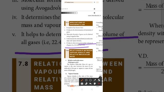10th science..Les-7.Atoms and Molecules... Avogadro's hypothesis and it's application