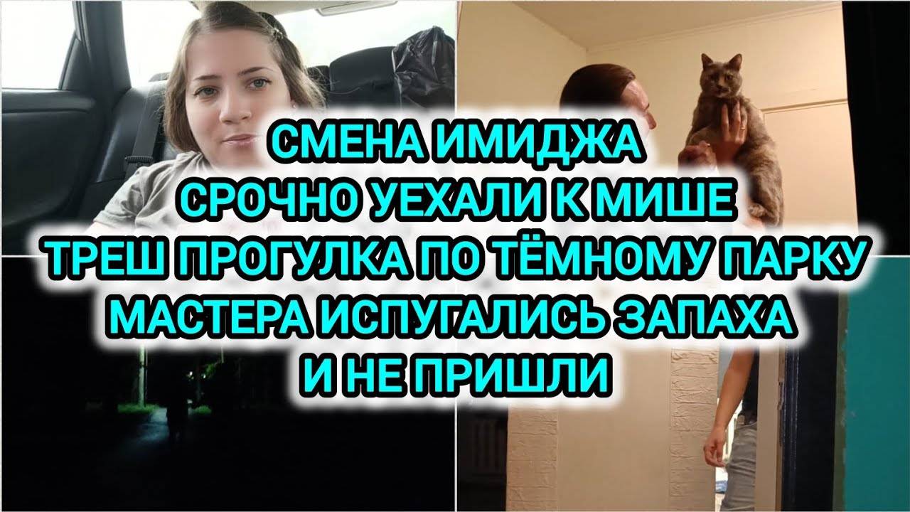 VLOG | СМЕНА ИМИДЖА | СРОЧНО УЕХАЛИ К МИШЕ | ТРЕШ ПРОГУЛКА ПО ТЁМНОМУ ПАРКУ | МАСТЕРА ИСПУГАЛИСЬ