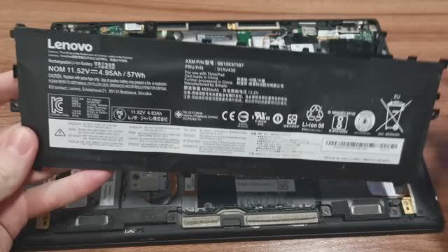 Как заменить аккумулятор в ноутбуке. Lenovo Carbon X1 Gen 6