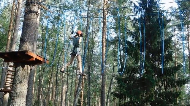 Верёвочный парк на турбазе Алоль.