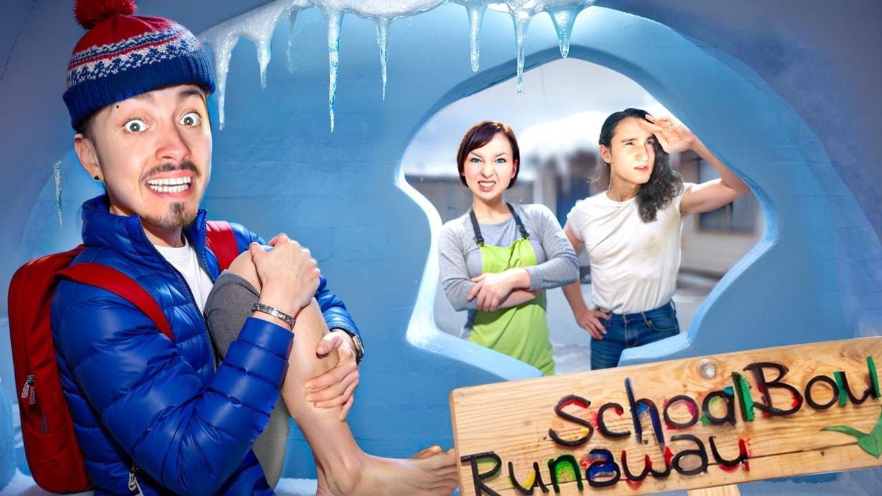 ПРЯЧУСЬ В СНЕГУ ОТ ЗЛЫХ РОДИТЕЛЕЙ В SCHOOLBOY RUNAWAY В МАЙНКРАФТ!