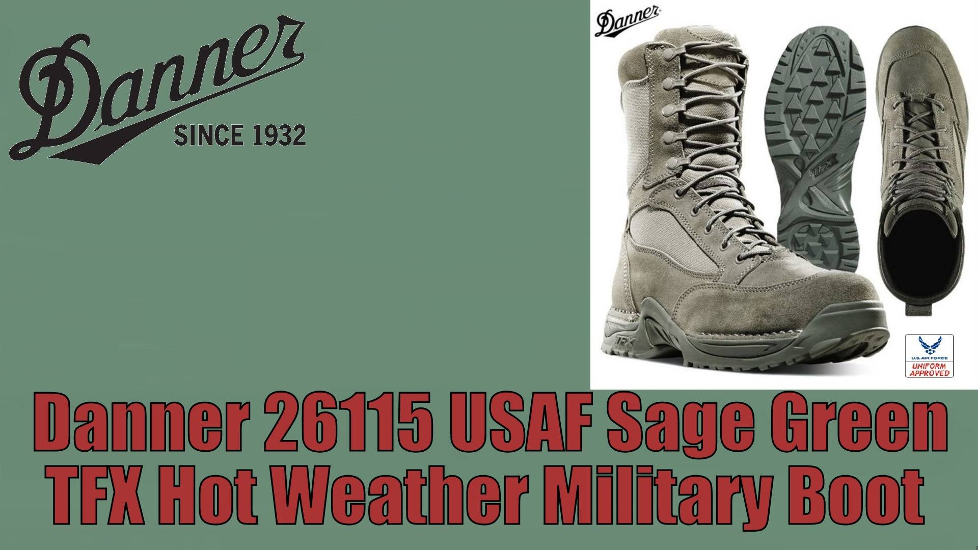 Danner 26115 USAF Sage Green TFX Hot Weather Military Boot - обзор !!!