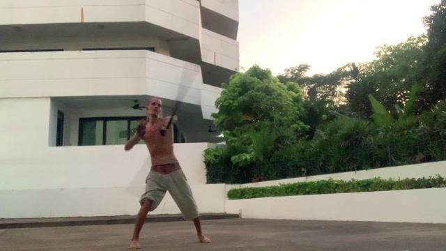 Тренировка | Вращение палки | #workout #stick #staff #pole #палка #посох #шест