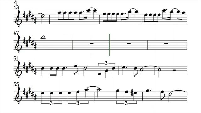 A MAN WITHOUT LOVE Alto Sax NO MODULATION Sheet Music Backing Track Play Along Partitura_480p_MUX