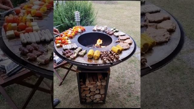 Уличный очаг на даче