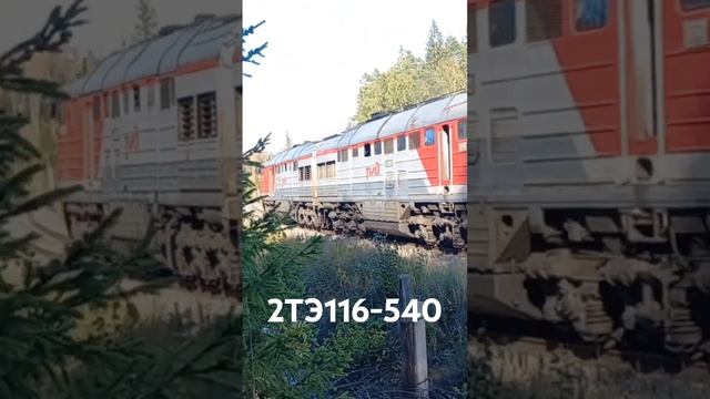 2ТЭ116-540, Красный Сокол. #железнаядорога #октжд #ржд #2тэ116 #боинг #тепловоз #railway #train