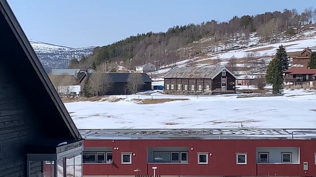 Norway, Dombås, april. Норвегия. Местечко Думбос. Апрель