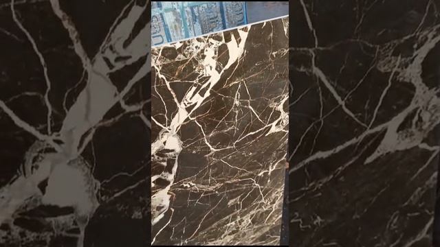 Керамогранит мрамор мат. 45x90 чёрный (ОЗ)
