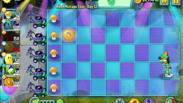 plants vs zombies 2  12 уровень Neon Mixtape Tour