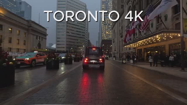 🇨🇦 Канада, Торонто - На машине по центру города – Люкс-стрит (2024) 4K