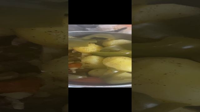 Свиные ребра с овощами в казане  электроплитке. Часть 3.