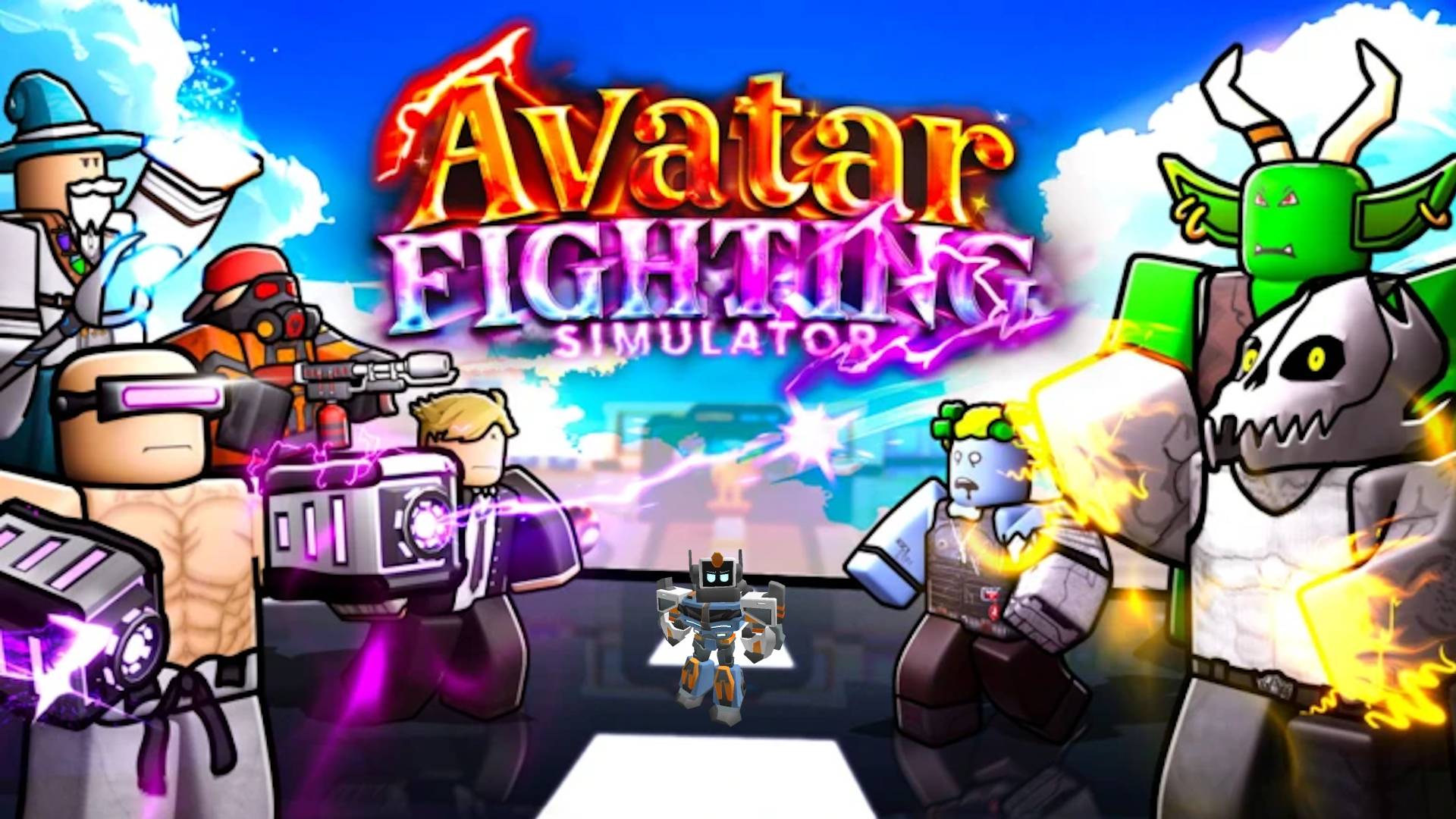 Играю в Roblox Avatar Fighting Simulator.