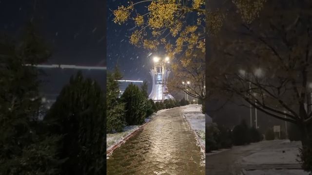 Город Худжанд снег 20 декабря 2024 года Согдийская область Таджикистан ...