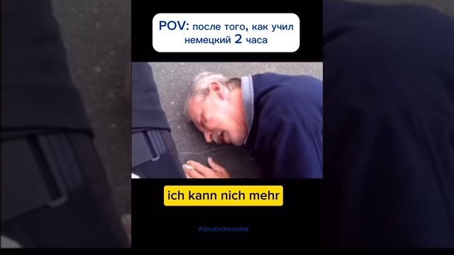 POV: после 2 часов немецкого