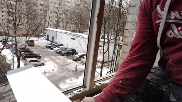 Установка отлива по верх рамы , как правильно