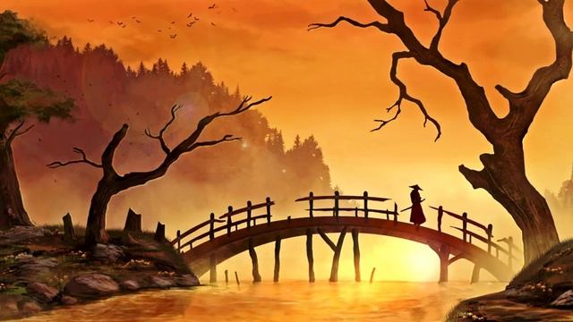 Одинокий Самурай на Мосту | Lonely Samurai Standing On The Bridge - Живые Обои