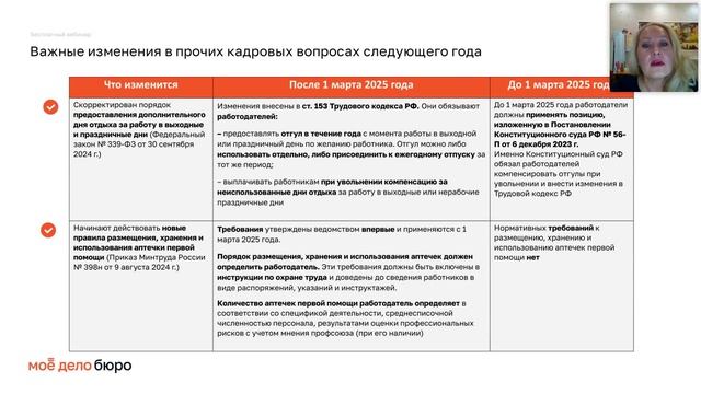 Шпаргалка для кадровика по делам конца 2024 года