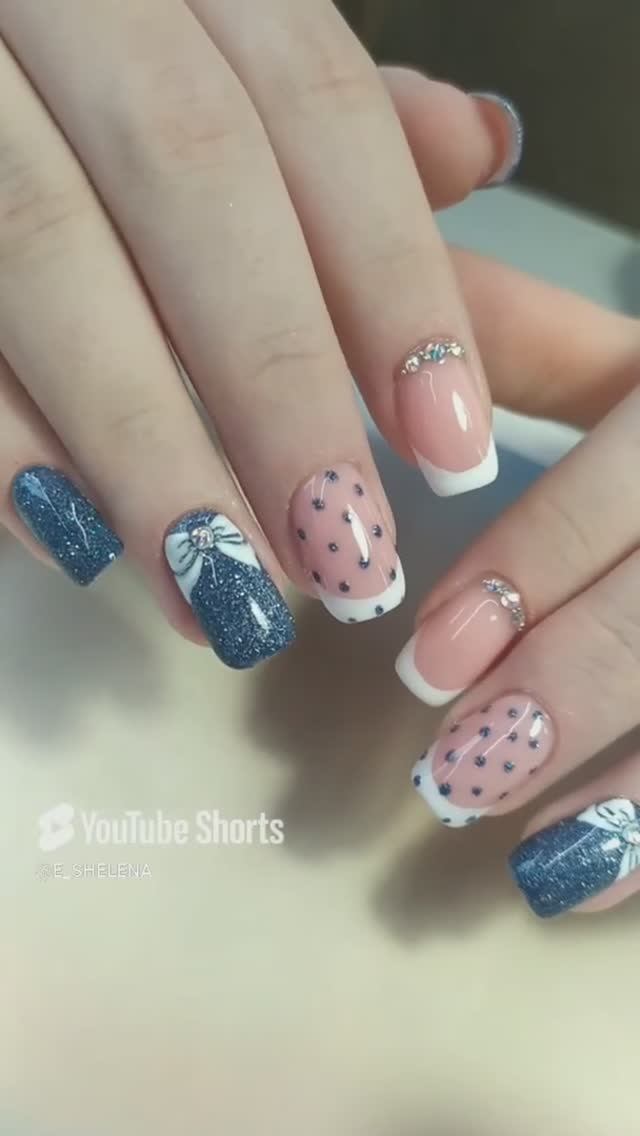 Бантики Стразы Френч#shorts