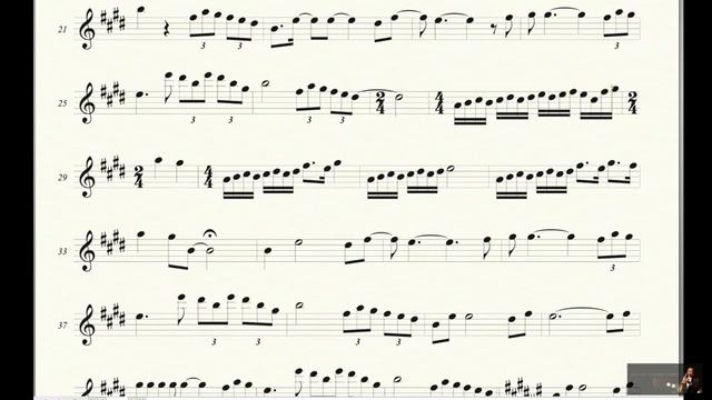 Andrea Bocelli Sarah Brightman Time To Say Goodbye Solo Alto Sax Sheet Music Original Key_480p_MUX