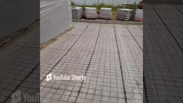 Заливка бетона в бюджетном варианте , из кладочной сетки