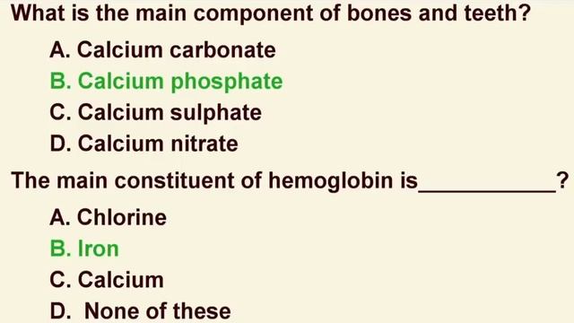 General Science Previous years Questions