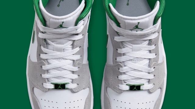GREY AND GREEN Air Jordan 1 Mid DETAILED LOOK and Release Update